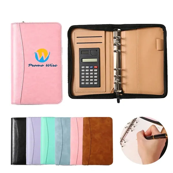 4 in 1 Padfolio with Binder Notebook Calculator Organizer