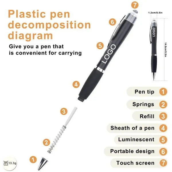 LED Lightbox Gourd-shaped Twist Stylus Ballpoint Pen