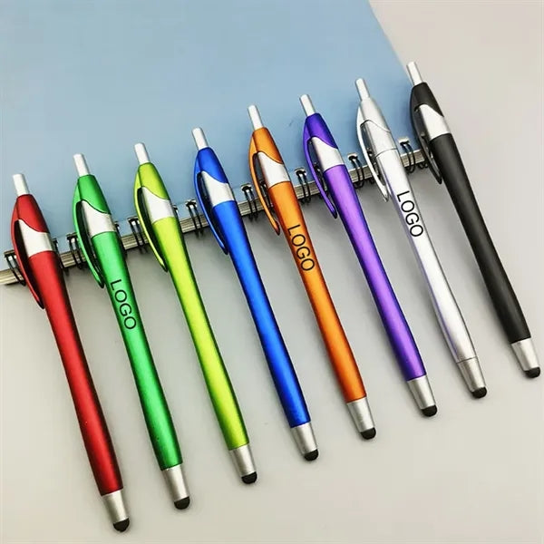 2-in-1 ABS Matte Finish Touch Screen Stylus Ballpoint Pen