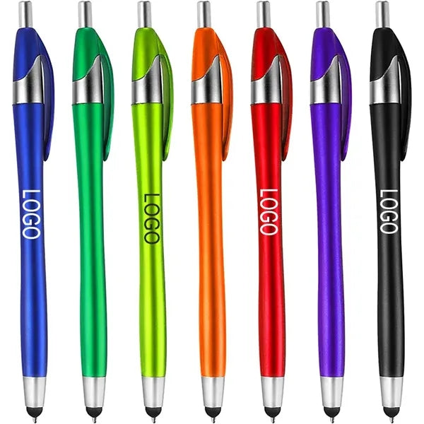 2-in-1 ABS Matte Finish Touch Screen Stylus Ballpoint Pen
