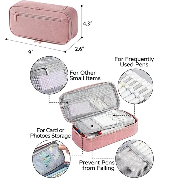 Multipurpose Large Capacity Pencil Case Pouch Stationery Bag
