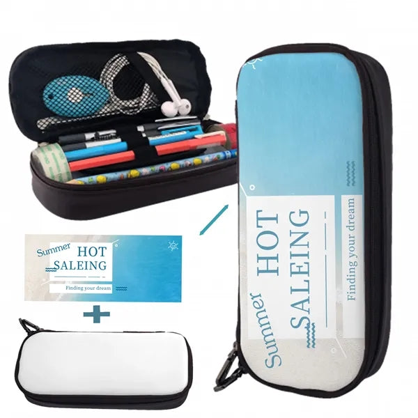 Pencil Case Blank Custom Logo Pen Pouch Large Stationery Bag