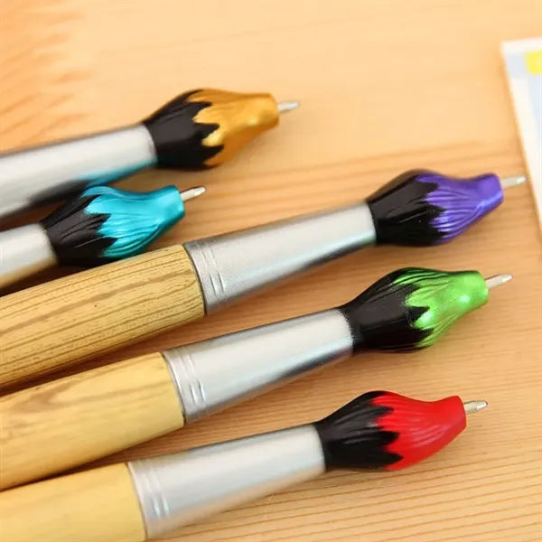 Ballpoint Pen Creative Novelty Paintbrush Shape Twist Open