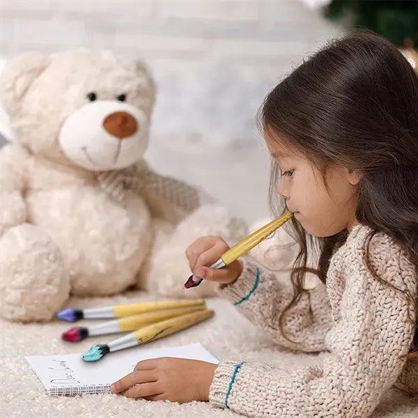 Ballpoint Pen Creative Novelty Paintbrush Shape Twist Open