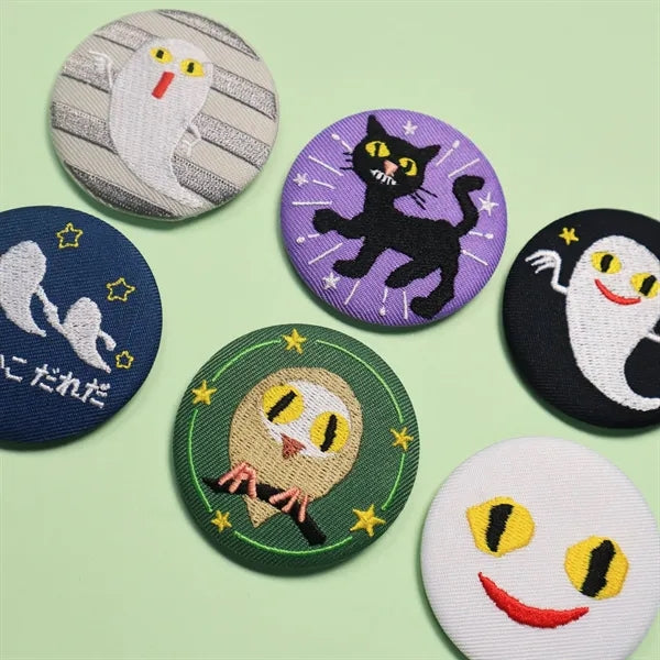 Fancy Embroidered Metal Pin Badge