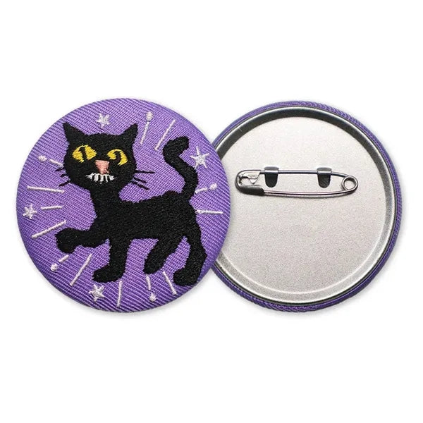 Fancy Embroidered Metal Pin Badge