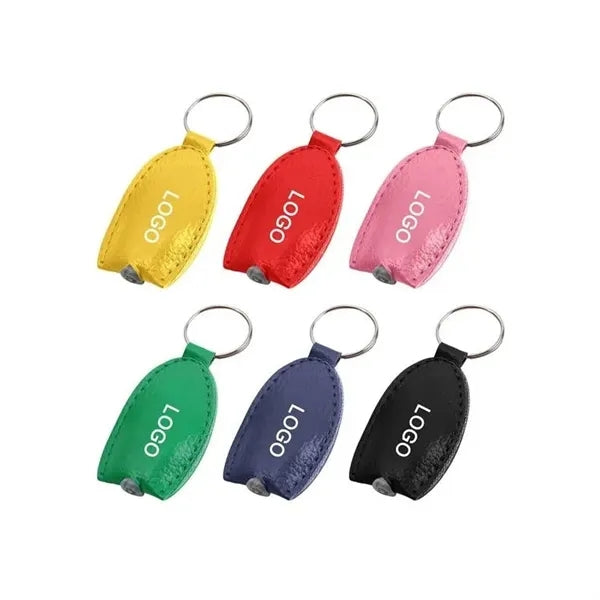 PU Leather LED Light Keychain
