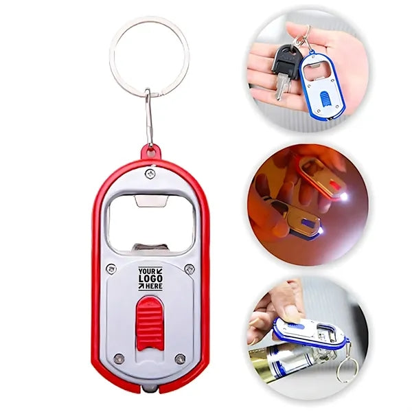 LED Light Bottle Opener Keychain