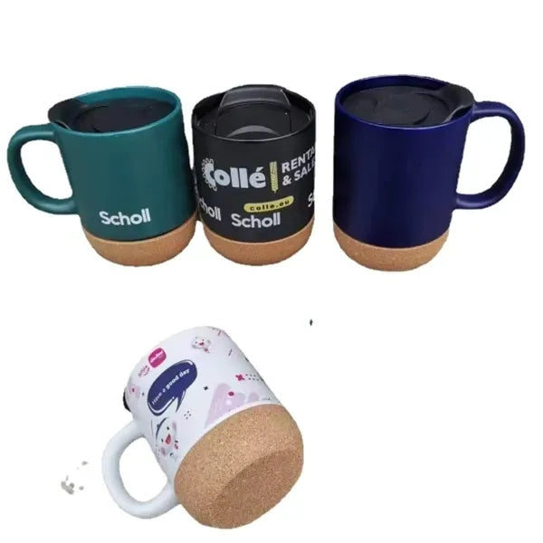 13 Oz Ceramic Cup with Cork Base