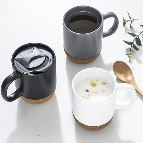 13 Oz Ceramic Cup with Cork Base