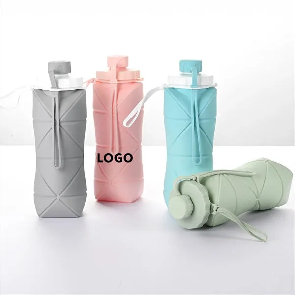 Foldable 20oz Silicone Outdoor Bottle
