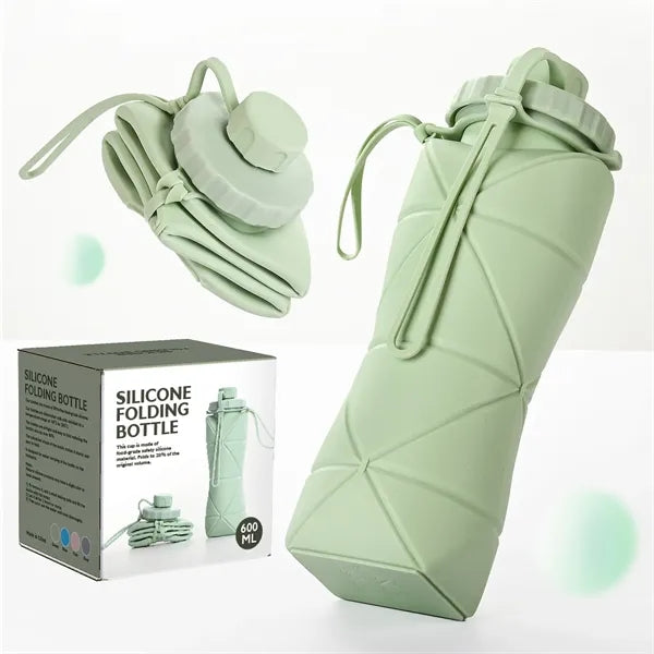 Foldable 20oz Silicone Outdoor Bottle