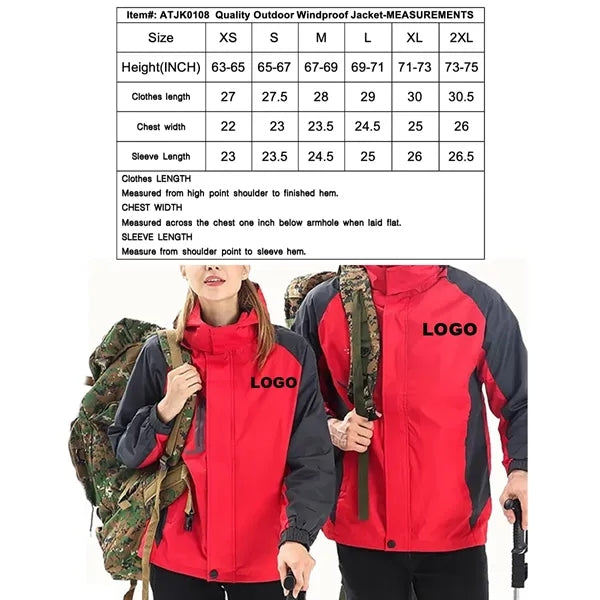 Unisex Outdoor Waterproof Jacket