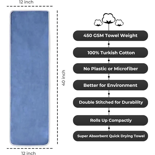 Pure Cotton Quick Dry Sweat Absorbent Sports Towel