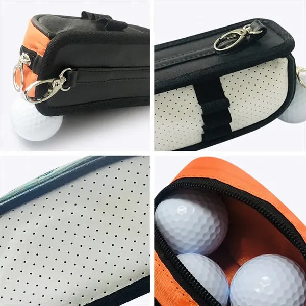 Golf Storage Zipper Handbag Portable Waist Case With Hook