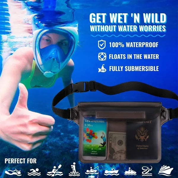 Outdoor waterproof waist phone bag