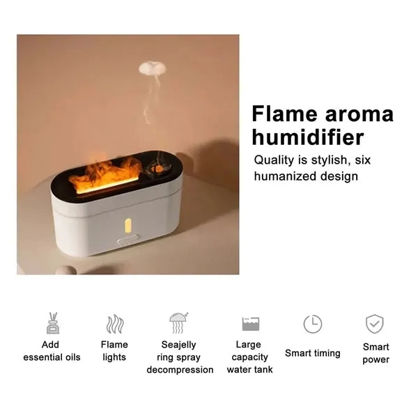 Electric Aromatherapy Humidifier Flame Oil Diffuser
