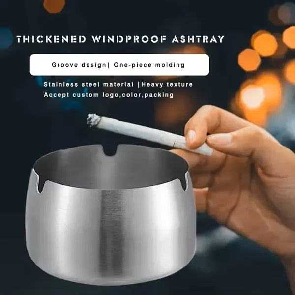 Office Cigarette Stainless Steel Metal Cigar Ashtray