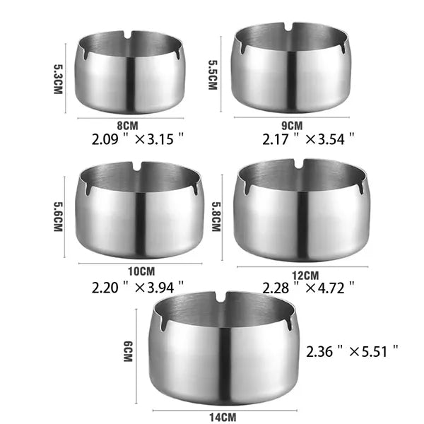 Office Cigarette Stainless Steel Metal Cigar Ashtray