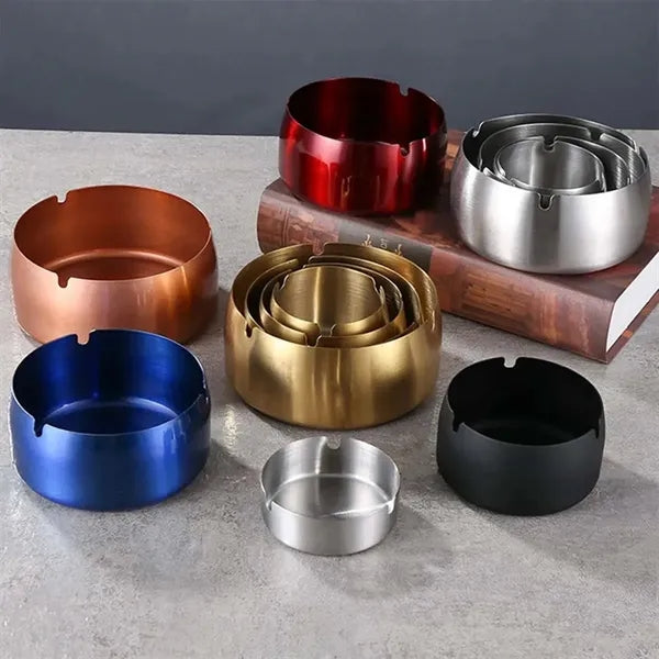 Office Cigarette Stainless Steel Metal Cigar Ashtray