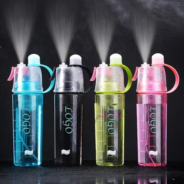 Portable Plastic Water Bottles Sprayer Summer Sports Travel