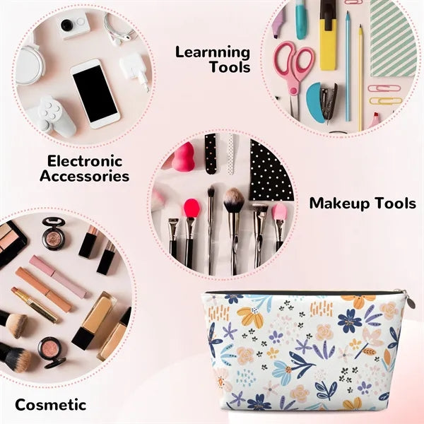 Makeup Pouch Cosmetic Bag Toiletry Full Bleed Large Capacity
