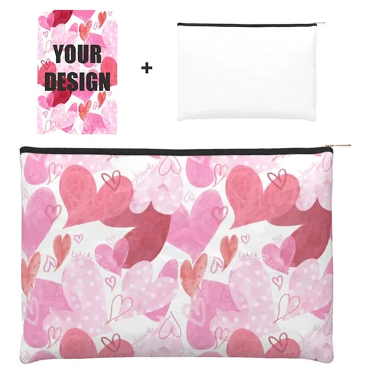 Cosmetic Bag Natural Kraft Washable Paper Pouch Full Bleed