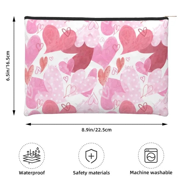 Cosmetic Bag Natural Kraft Washable Paper Pouch Full Bleed