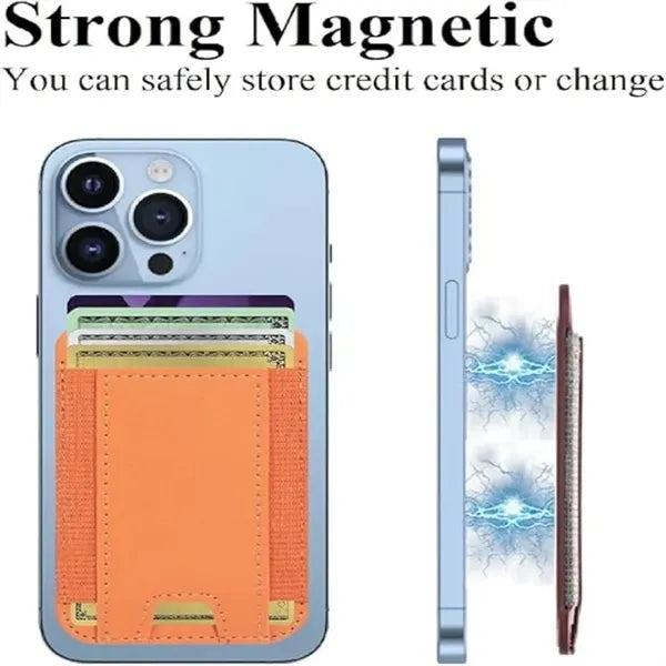 Strong Magnetic Wallet Leather Card Holder