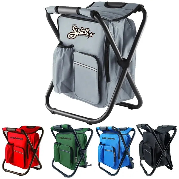 Folding Cooler Backpack Chair Fishing Stool