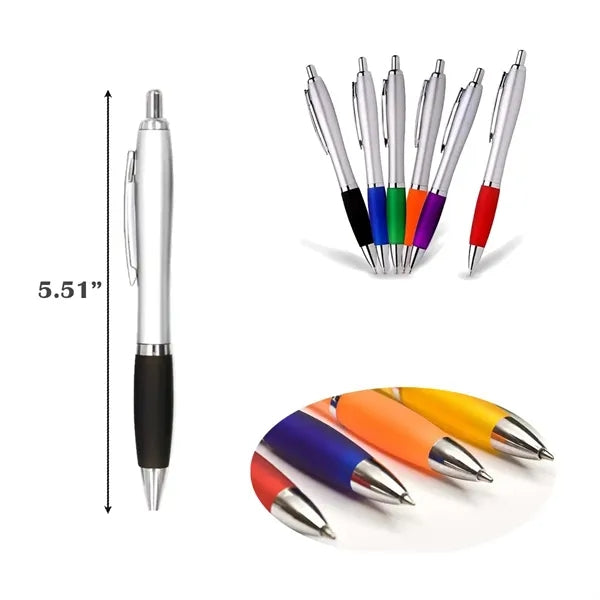 Plastic Commercial Push-on Ballpoint Pen