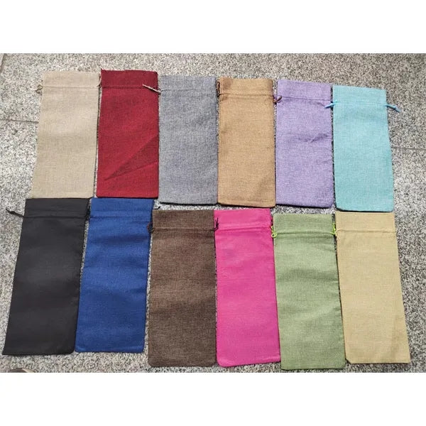 Burlap Wine Gift Bags with Drawstring