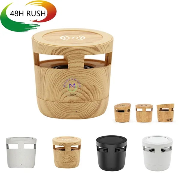 2 in 1 Wheat Straw Style Bluetooth Speaker&Power Bank