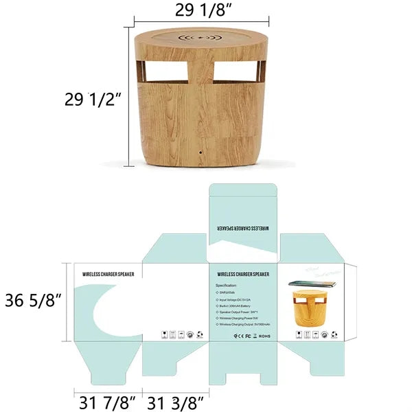 2 in 1 Wheat Straw Style Bluetooth Speaker&Power Bank