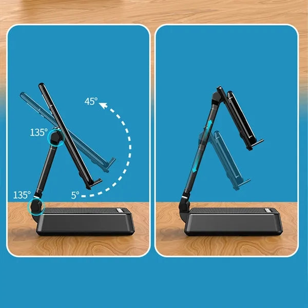 2 in 1 Wheat Straw Style Bluetooth Speaker&Phone Holder