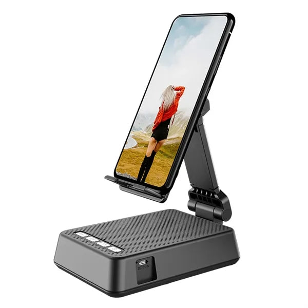 2 in 1 Wheat Straw Style Bluetooth Speaker&Phone Holder