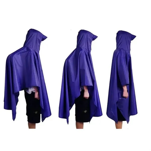 3 in 1 Hooded Rain Poncho for Adult with Pocket