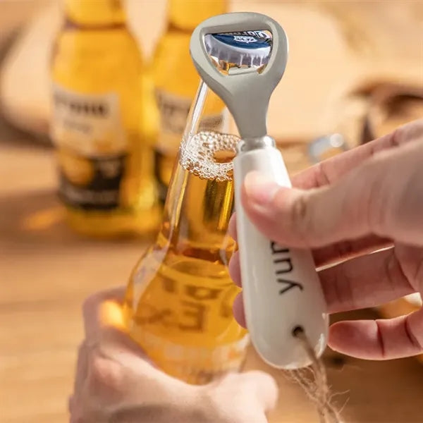 Ceramic Grip Stainless Steel Beverage Beer Bottle Opener