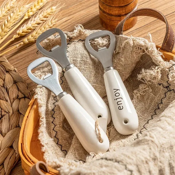 Ceramic Grip Stainless Steel Beverage Beer Bottle Opener