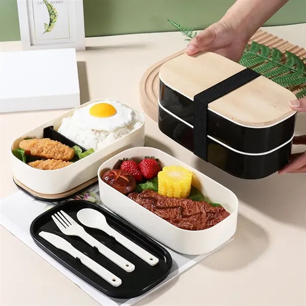 2-Tier Lightweight Bento Box Leak Proof Lunch Container