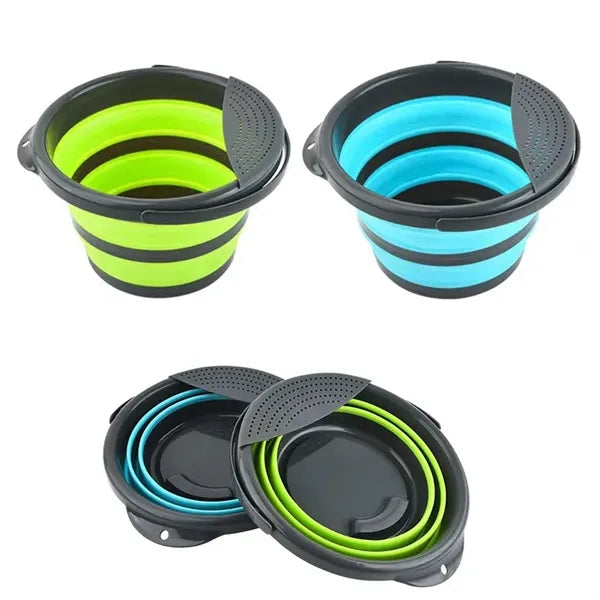 Microfiber Glove Sponge Pail Car Wash Collapsible Bucket