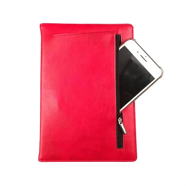 Soft PU Leather Cover Notebook with Zipper Pocket
