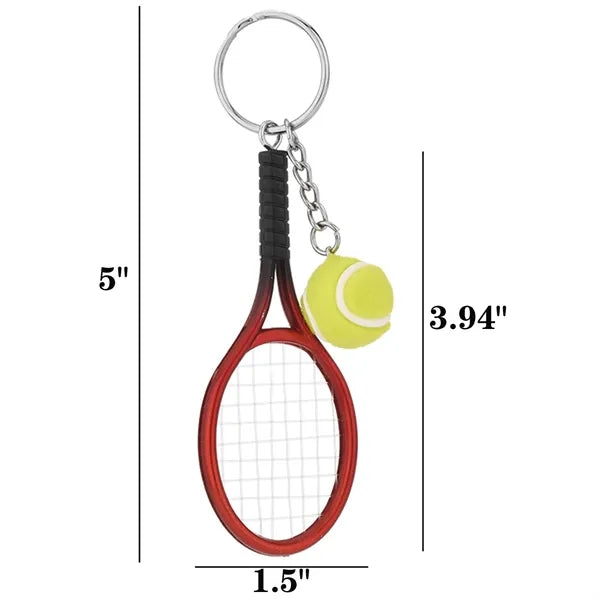 Mini Tennis Racket Keychain