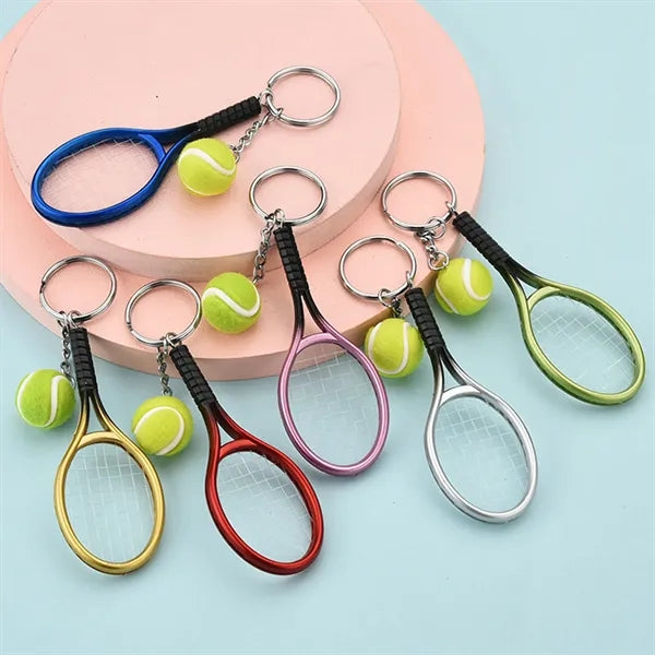 Mini Tennis Racket Keychain