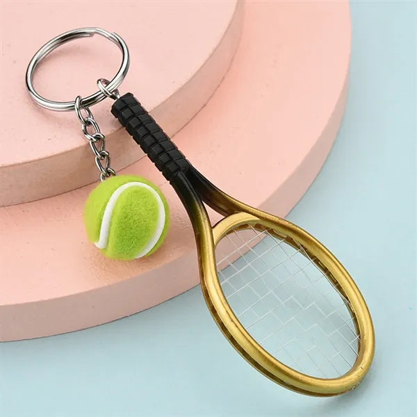 Mini Tennis Racket Keychain