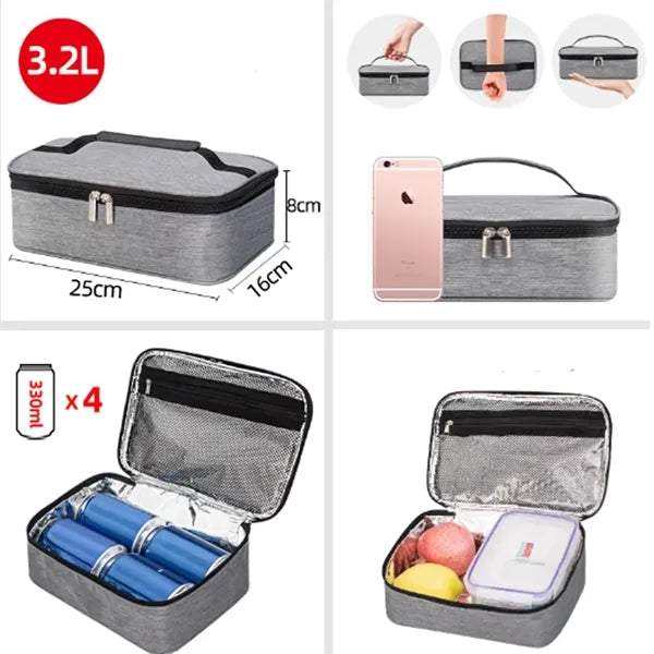 Mini Lunch Box Insulated Bag for Men Women