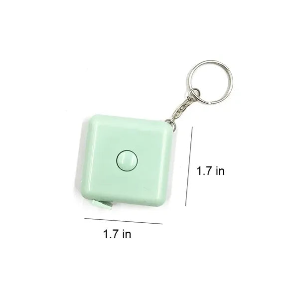 60" Automatic Retractable Square Measure Tape Keychain