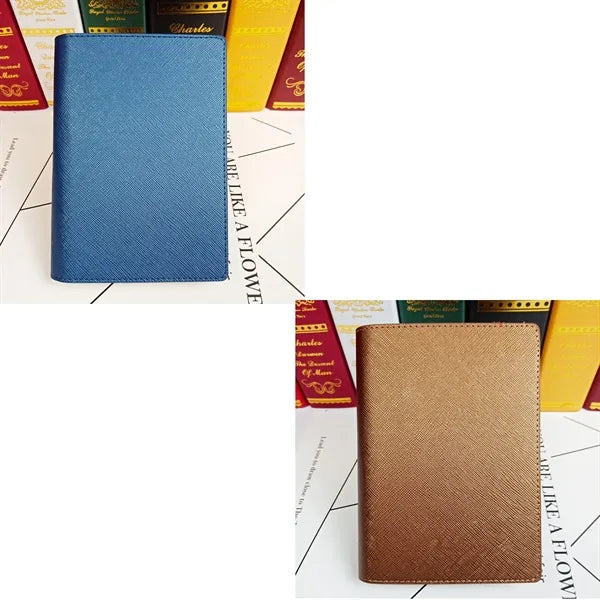 Pu Leather Passport Holder Travel Wallet with Pen Slot