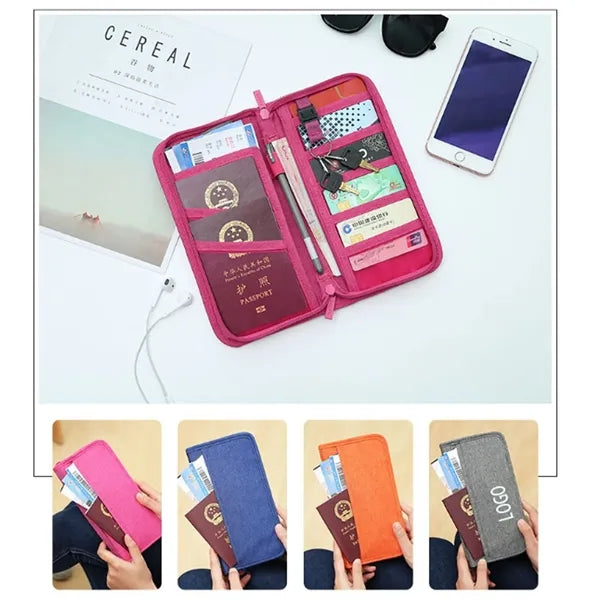 Travel Storage Bag Passport Holder Wallet with Pen Sl