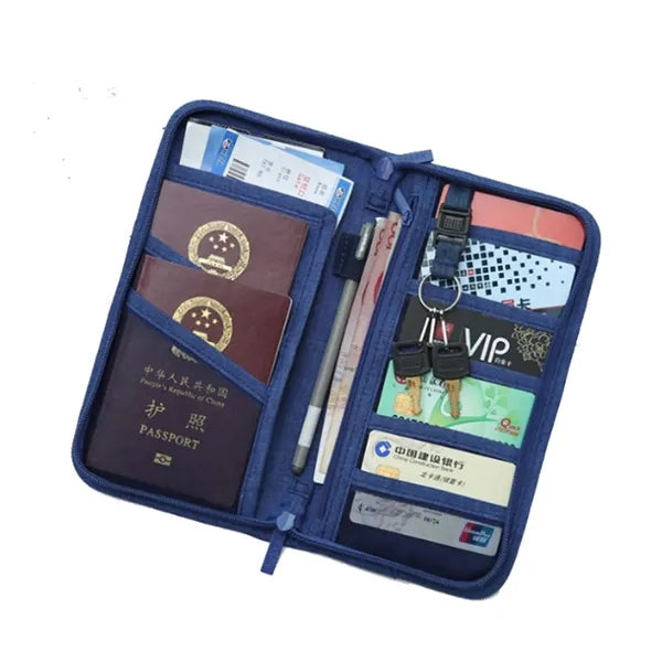 Travel Storage Bag Passport Holder Wallet with Pen Sl